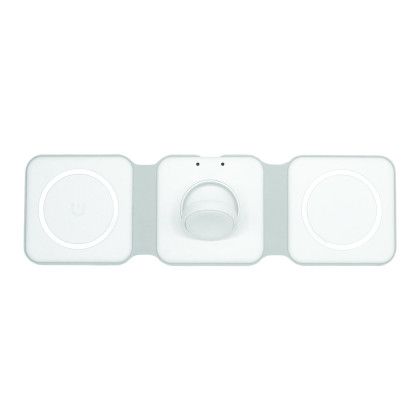 Custom iDock Foldable Multi Wireless Charger - White Back side Custom iDock Foldable Multi Wireless Charger - White Back side