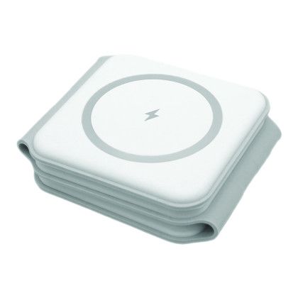 Custom iDock Foldable Multi Wireless Charger - White Close view Custom iDock Foldable Multi Wireless Charger - White Close view