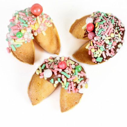 Custom Chocolate Covered Bloom Sprinkles Fortune Cookies
