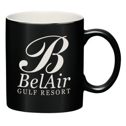 Custom 11 oz. Aztec Mug - Black With White 