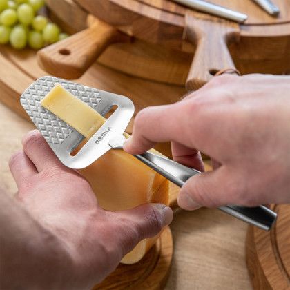 Custom Boska Cheese Slicer Monaco - Stainless Steel - Lifestyle Custom Boska Cheese Slicer Monaco - Stainless Steel - Lifestyle