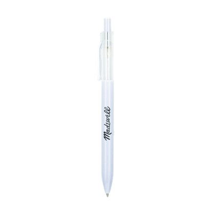Custom Transpire Recycled Ballpoint Pen - White Custom Transpire Recycled Ballpoint Pen - White