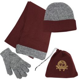 Custom Cold Weather Set - Maroon/Gray