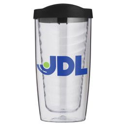Custom 16 oz. Avalon Clear Tumbler - Black