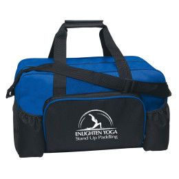 Custom Econo Duffel Bag - Royal Blue with Black Custom Econo Duffel Bag - Royal Blue with Black