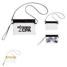 Custom Game Day Clear Wristlet Pouch - All Colors Custom Game Day Clear Wristlet Pouch - All Colors