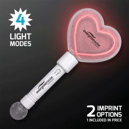Custom Flashing Rave Party Heart Wand 