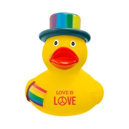 Custom Rainbow Pride Rubber Duck