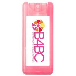 Custom Credit Card Hand Sanitizer Spray with Full Color Label - Pink