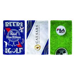 Custom Color Fusion Golf Towel - White