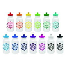 Custom Circuit 20 oz Bike Bottle - White w/Push-Pull Lid - White 