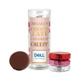 Custom Valentine's Day Belgian Chocolate Oreo Gift Tube Custom Valentine's Day Belgian Chocolate Oreo Gift Tube