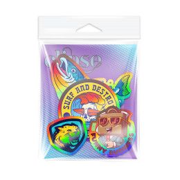 Custom 4 Pack Holographic Stickers Custom 4 Pack Holographic Stickers