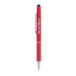 Custom Nadine Soft Touch Recycled Gel Pen with Stylus - Red Custom Nadine Soft Touch Recycled Gel Pen with Stylus - Red