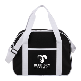 Custom Varsity Sport Duffle Bag - Black
