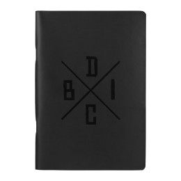 Custom 5.5" x 8" FSC Recycled Mano Slim Meeting Journal - Black Custom 5.5" x 8" FSC Recycled Mano Slim Meeting Journal - Black