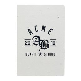 Custom 4 x 6 Seed Paper Meeting Notebook - Beige Custom 4 x 6 Seed Paper Meeting Notebook - Beige