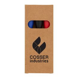 Custom 3-Piece Recycled Dry Erase Marker Set 