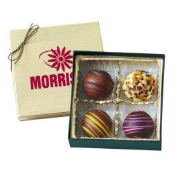Custom Chocolate Filled Truffles Gift Box with Logo
