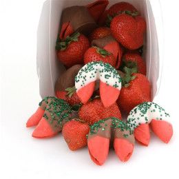 Custom Chocolate Covered Fortune Cookies - Strawberry Flavored