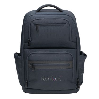 Custom Cutter & Buck Travel Collection Deluxe Laptop Backpack - Navy With Black 