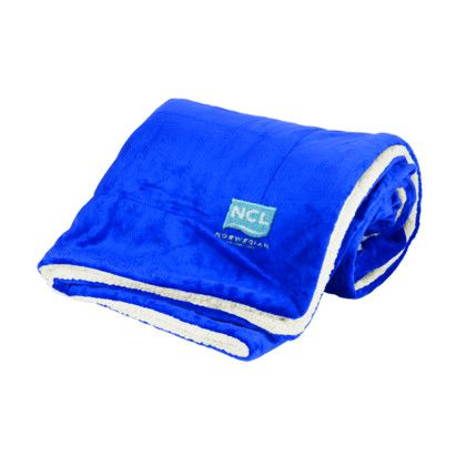 Custom Mink Sherpa Blanket - Solid - Royal blue Custom Mink Sherpa Blanket - Solid - Royal blue