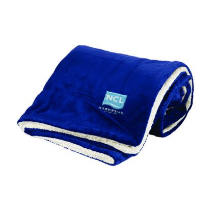 Custom Mink Sherpa Blanket - Solid - Navy blue Custom Mink Sherpa Blanket - Solid - Navy blue