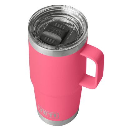 Custom YETI Rambler 20 oz. Travel Mug - Tropical Pink Top View Custom YETI Rambler 20 oz. Travel Mug - Tropical Pink Top View