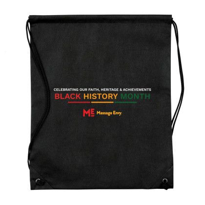 Custom Full Color Black History Month Drawstring Tote - Black - Design C Custom Full Color Black History Month Drawstring Tote - Black - Design C
