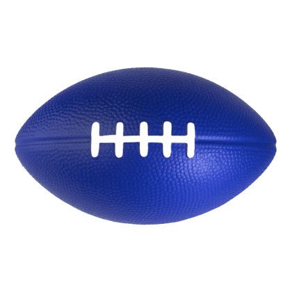 Custom 5" Football Stress Reliever - Blue