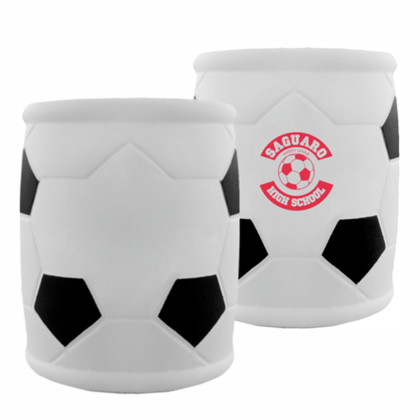 Custom Soccer Beverage Cooler - White/Black 