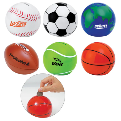 Custom Sport Ball Coin Bank - All Balls 