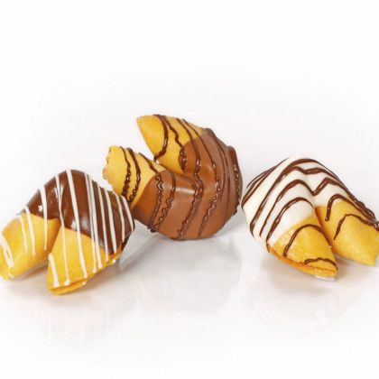 Custom Chocolate Covered Fortune Cookies with Custom Messages