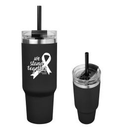 Black Printed 40 oz Naomi Intrepid Stainless Tumbler | Custom Travel Mugs Black Printed 40 oz Naomi Intrepid Stainless Tumbler | Custom Travel Mugs