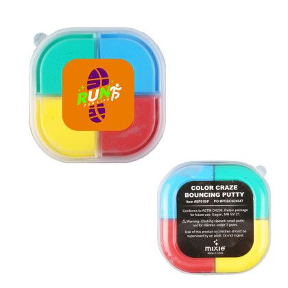 Custom Color Craze Bouncing Putty - Front and Back View 
