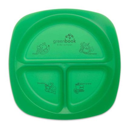 Custom Children's Portion Plate  - Translucent Green 