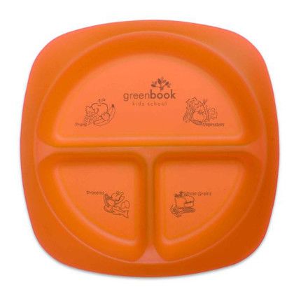 Custom Children's Portion Plate  - Translucent Orange 