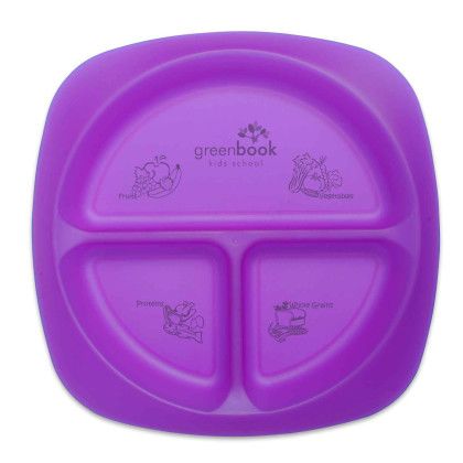 Custom Children's Portion Plate  - Translucent Purple 