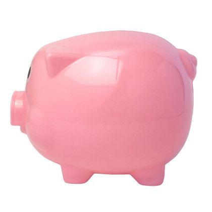 Custom Pig Coin Bank - Pink Side View