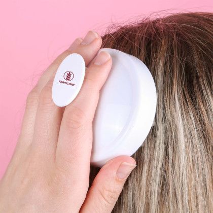 Custom Serenity Scalp Massager - White Lifestyle View 