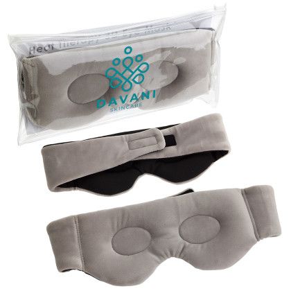 Custom BeWell Flaxseed Heat Therapy 3D Eye Mask - Gray