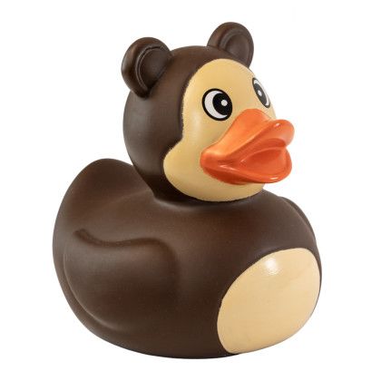 Custom Teddy Bear Rubber Duck - Side View 