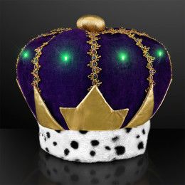 Custom Blank Light Up Mardi Gras King Crown Hat