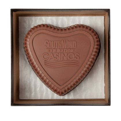 Custom Chocolate Heart Box with Premium Confections - Closed View Custom Chocolate Heart Box with Premium Confections - Closed View