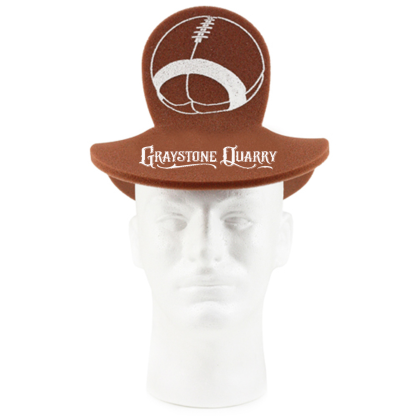 Custom Football Popup Visor - Brown 