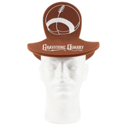 Custom Football Popup Visor - Brown 