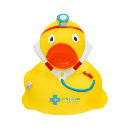 Custom Healthcare Doctor Rubber Duck - Yellow 