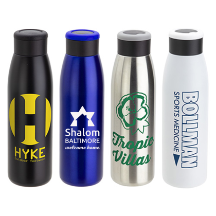 Custom Aurora 18 oz Vacuum Insulated Copper-Coated Stainless Steel Bottle - All Colors 