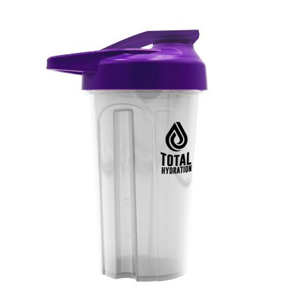 Custom Evo Shaker Tumbler with Drink-Thru Lid and Mixing Ball - 20 oz. - Frost with Violet