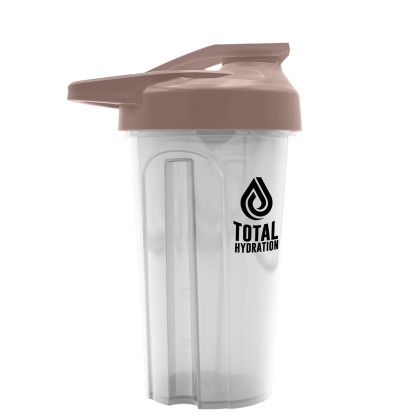 Custom Evo Shaker Tumbler with Drink-Thru Lid and Mixing Ball - 20 oz. - Frost with Mocha Mouse 